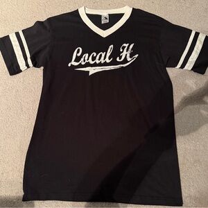 Local H Black and White V-Neck T-Shirt